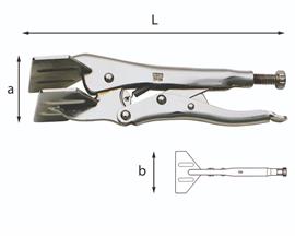 Klešta grip sa ravnim čeljustima 200 mm 138 USAG